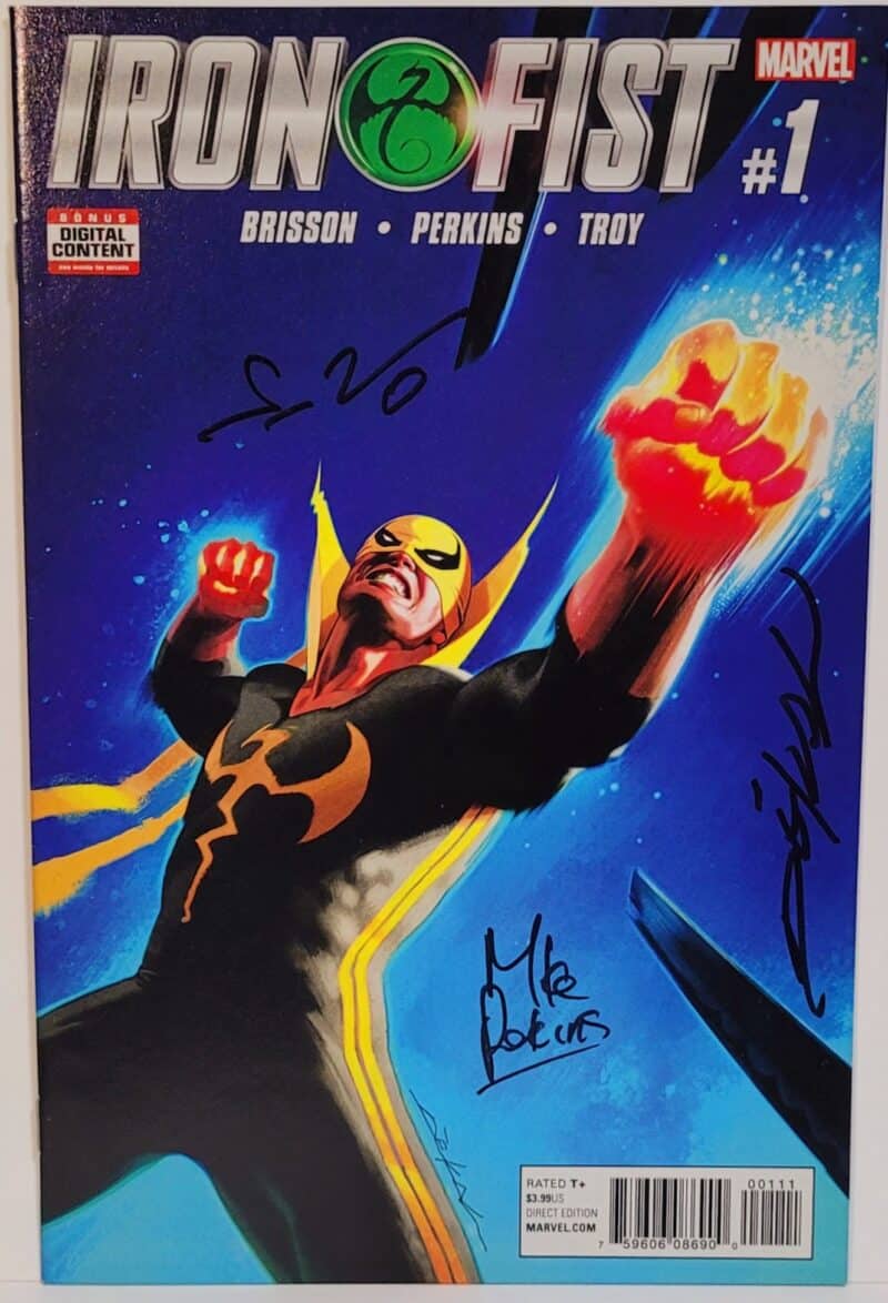 Iron Fist (2017) #1F Signed Ed Brisson, Mike Perkins and Jeff Dekal