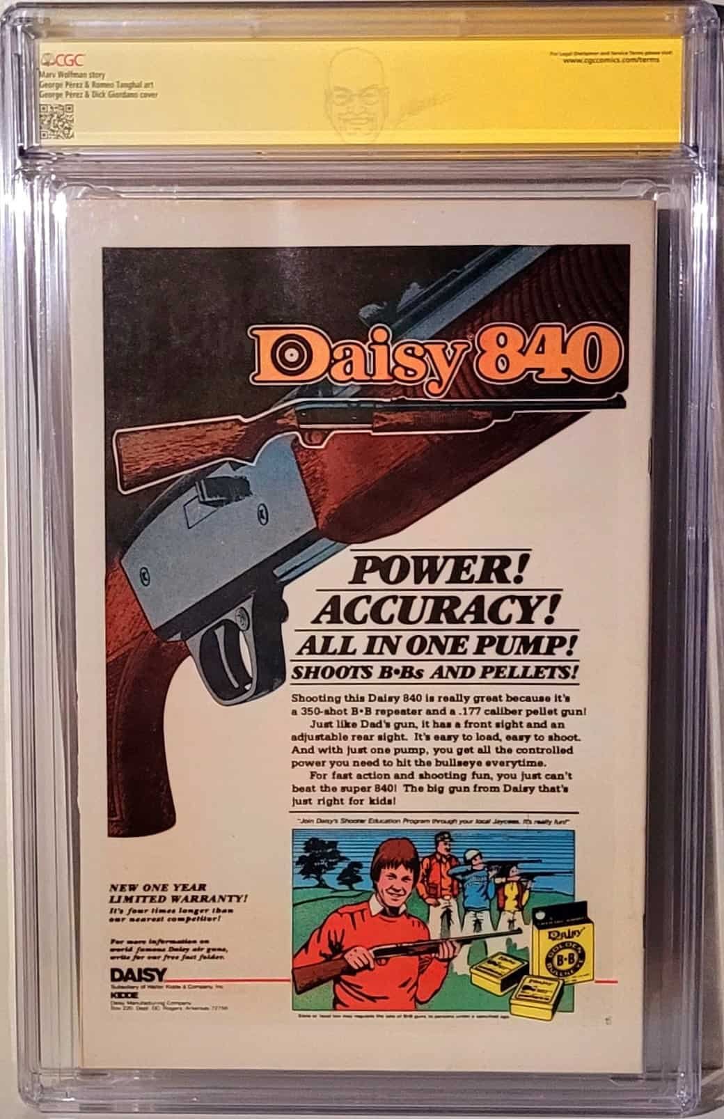 The New Teen Titans #1 CGC 9.4 Signed Marv Wolfman - Imagem 2