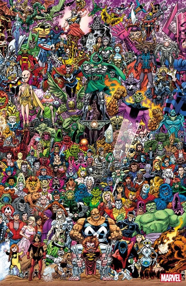 Fantastic Four Cvr G Scott Koblish Wraparound Connecting 700 Characters Var #7 (#700)