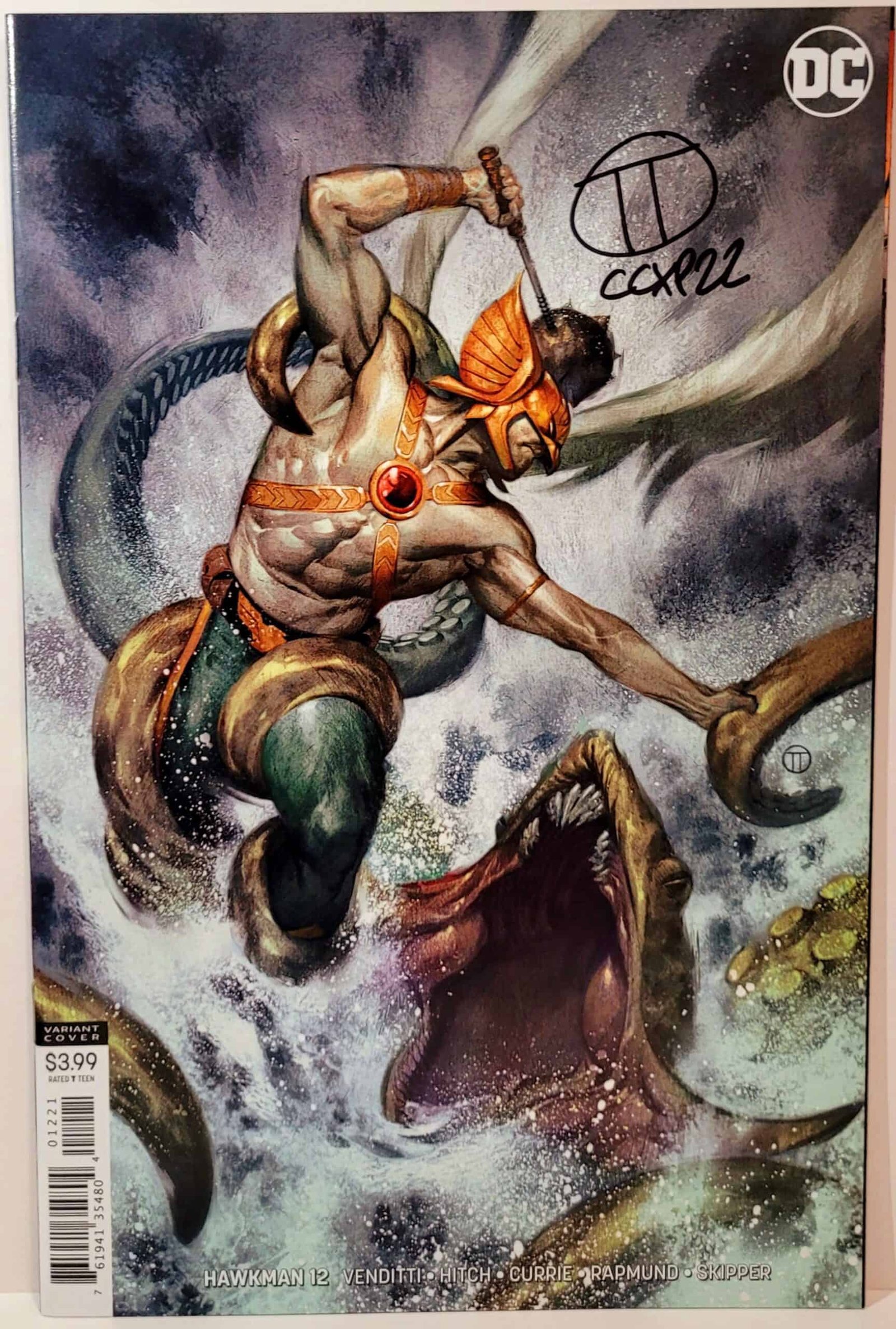Hawkman #12 Signed by Julian Totino Tedesco