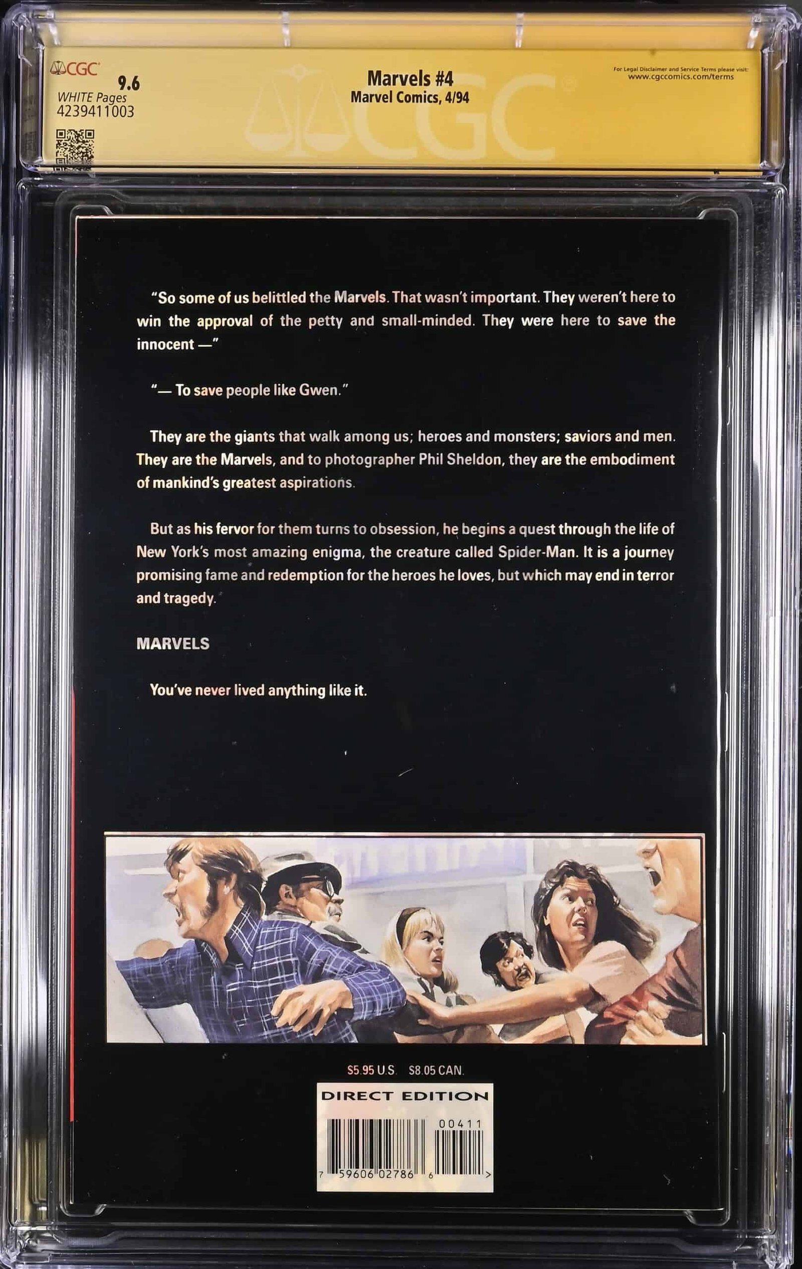 Marvels #4 CGC 9.6 Signed by Alex Ross - Imagem 2