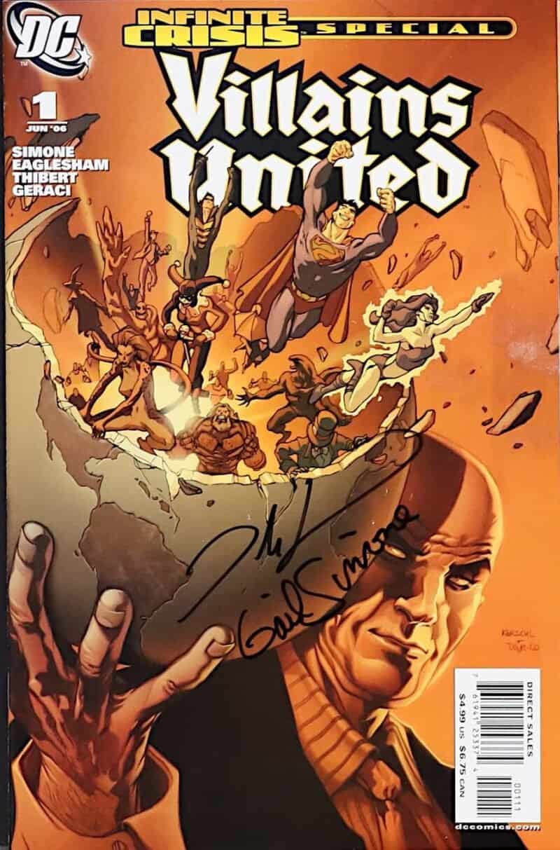 Villains United #1 Signed by Gail Simone and Dale Eaglesham