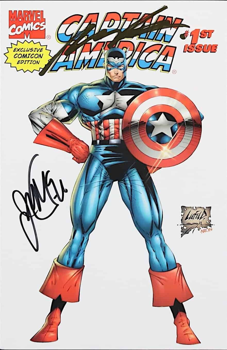 Captain America #1 Convention Exclusive Signed by Jeph Loeb and