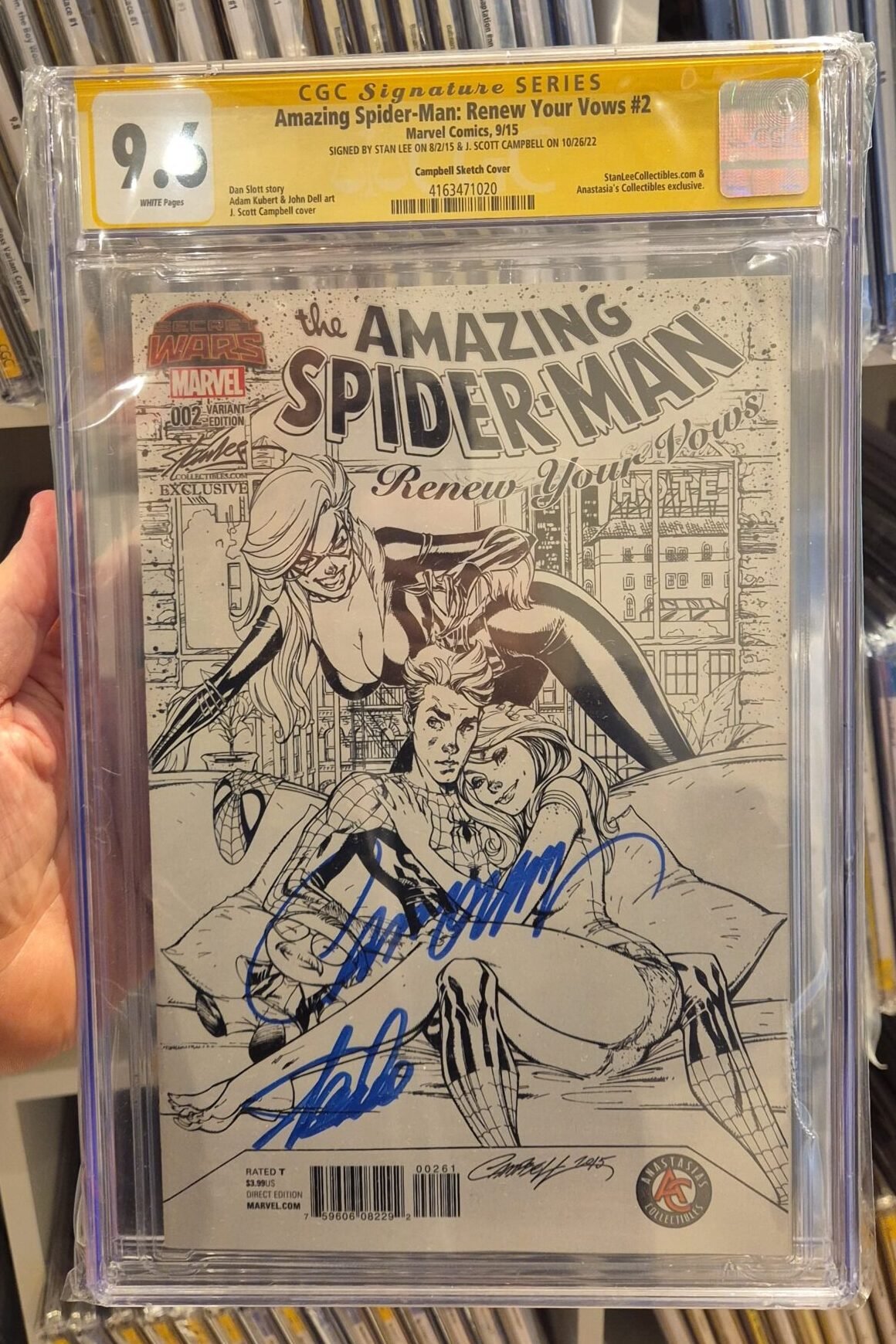 Amazing Spider-man: Renew Your Vows #2 CGC 9.6 Signed by Stan Lee e Scott Campbell