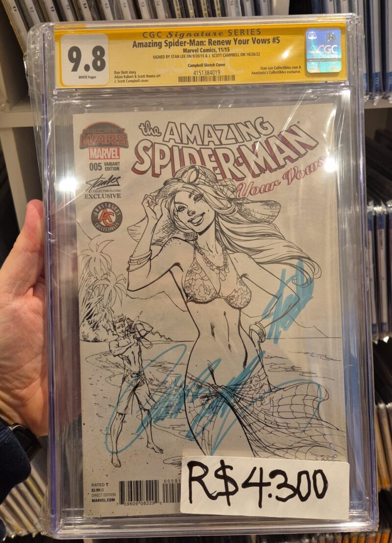 Amazing Spider-man: Renew Your Vows #5 CGC 9.8 Signed by Stan Lee e Scott Campbell