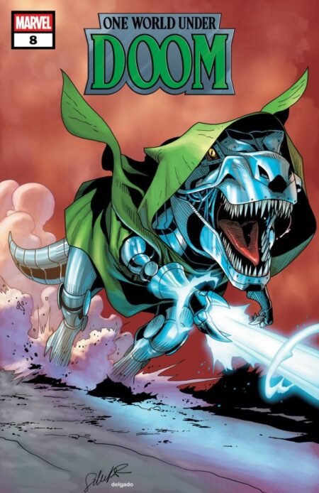 One World Under Doom Cvr B Salvador Larroca Doomasaur Variant #8