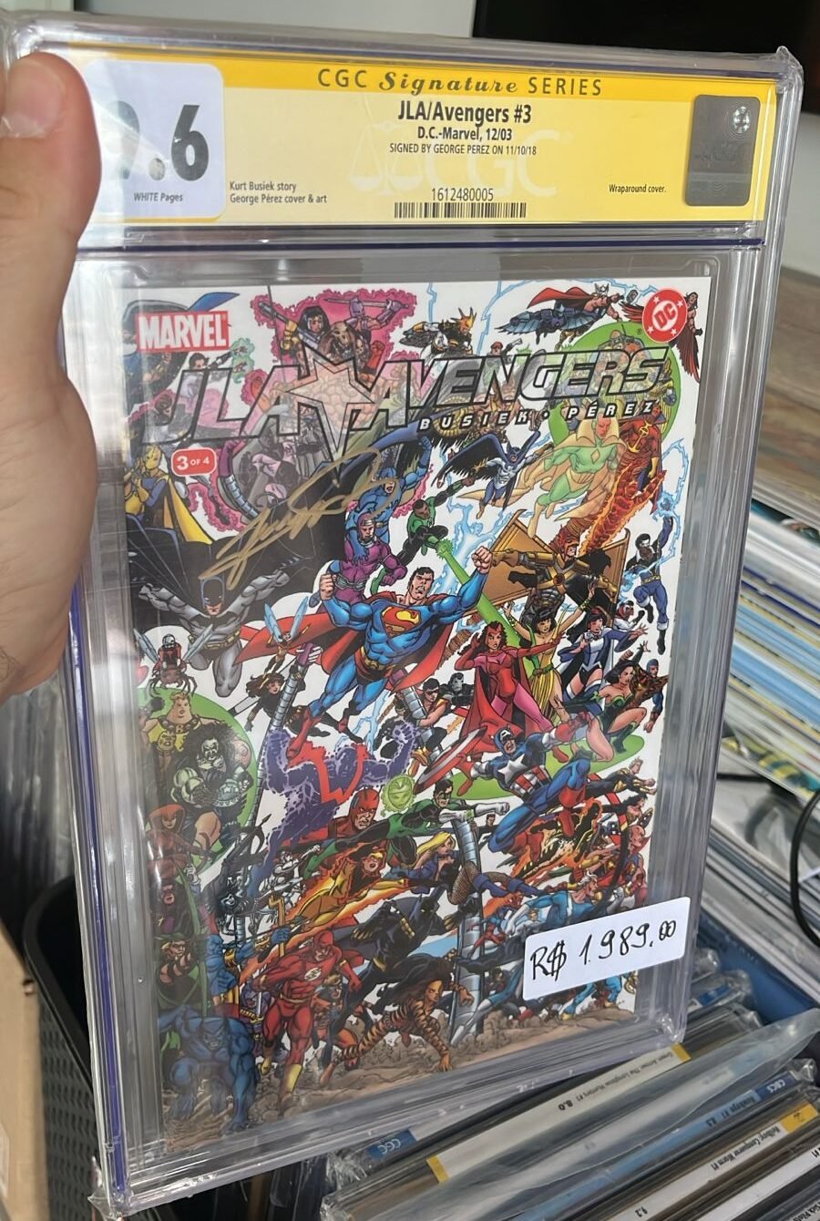 CGC 9.6 JLA/Avengers #3 SGN