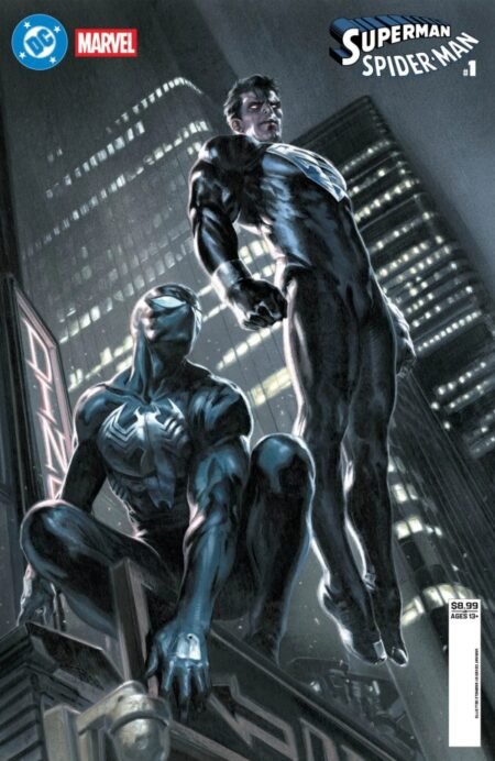 Dc Marvel Superman Spider-Man Cvr G Gabriele Dell Otto Superman Black And Spider-Man Black Card Stock Var #1