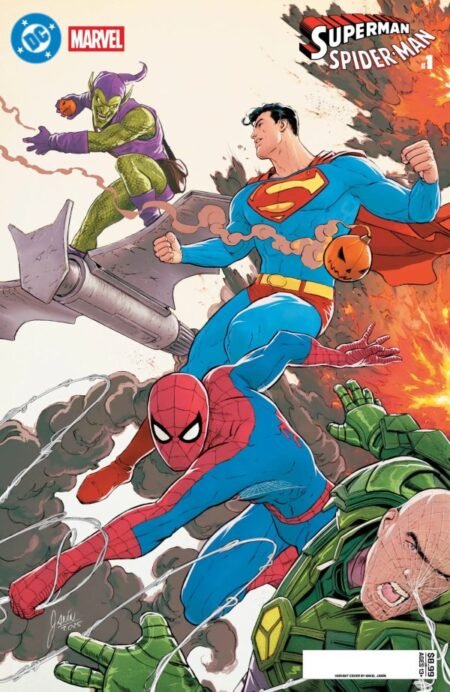 Dc Marvel Superman Spider-Man Cvr J Mikel Janin Superman And Spider-Man Vs Lex Luthor And Green Goblin Card Stock Var #1