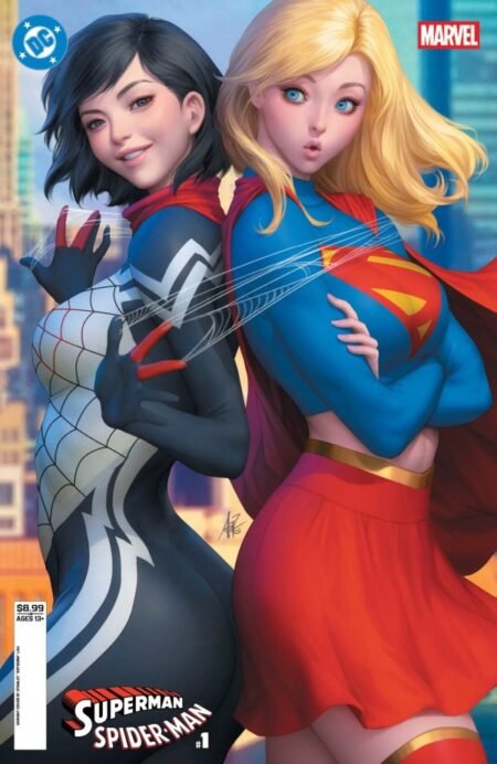 Dc Marvel Superman Spider-Man Cvr M Stanley Artgerm Lau Supergirl And Silk Card Stock Var #1