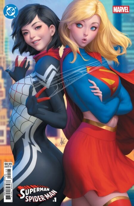 Dc Marvel Superman Spider-Man Cvr M Stanley Artgerm Lau Supergirl And Silk Card Stock Var #1