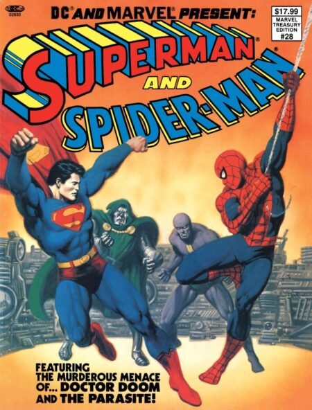 Dc And Marvel Present Superman And Spider-Man Facsimile Edition Cvr A John Romita Sr And Bob Larkin #28