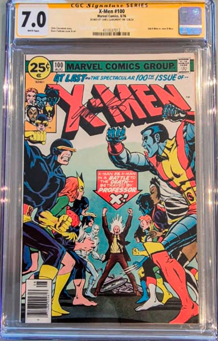 X-Men #100 CGC 7.0 - Signed by Chris Claremont
