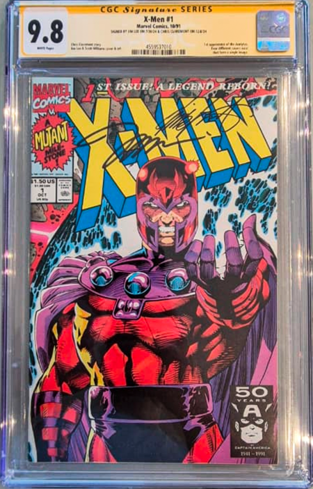 X-Men #1 CGC 9.8 - Signed by Chris Claremont and Jim Lee