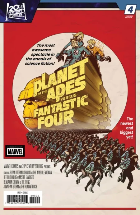 Planet Of The Apes Vs. Fantastic Four Cvr C Pere Perez Movie Homage Variant #4