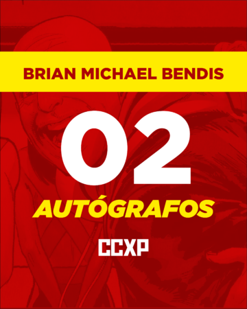 [1º LOTE] 2 Autógrafos + Brindes - Brian Michael Bendis (CCXP 26)